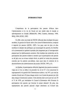 Conditions de l'exercice du pouvoir decisionnel des parents a l'ecole
