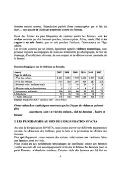 La contribution de SEVOTA aux femmes pendant et aprEs le génocide