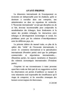 Introduction a l'economie Internationale