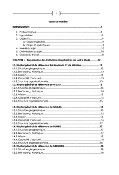 Problématique du tarif dans les hôpitaux de Kinshasa