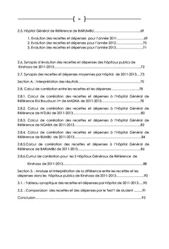 Problématique du tarif dans les hôpitaux de Kinshasa