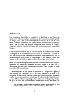 Doctrine juridique sur l'apatridie en droit international