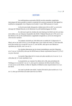 Profil epidémiologique des malformations anorectales en MBUJIMAYI