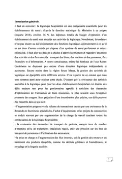 Les aleas de la logistique hospitaliere