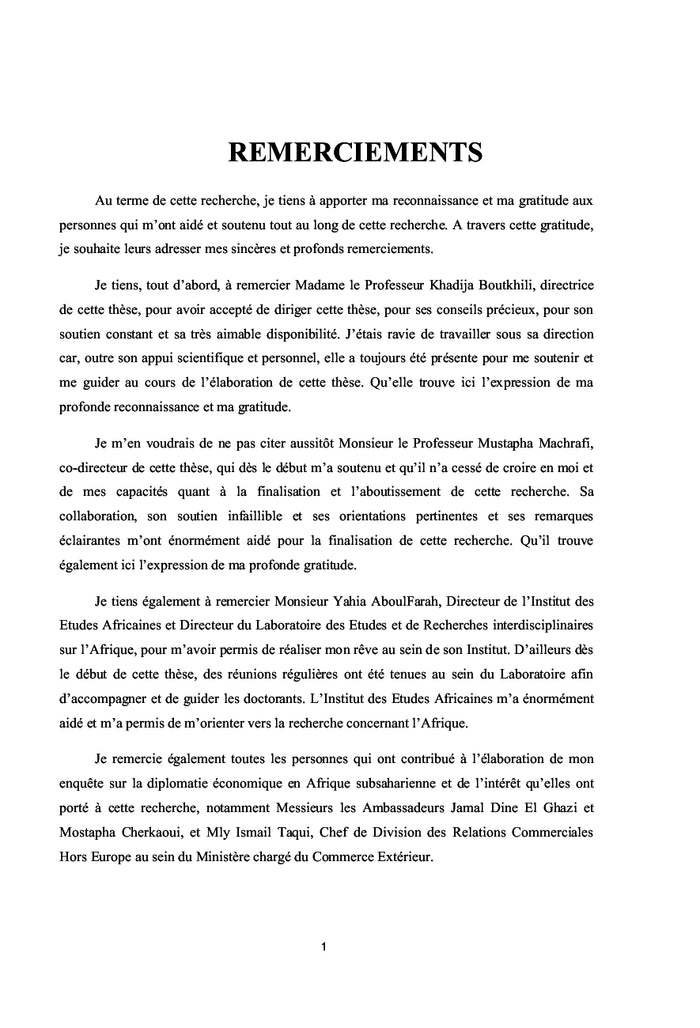 La diplomatie economique marocaine en Afrique Subsaharienne