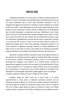 La diplomatie economique marocaine en Afrique Subsaharienne