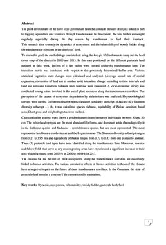 Dynamique des écosystèmes,vulnérabilité des ligneux fourragers à Savè