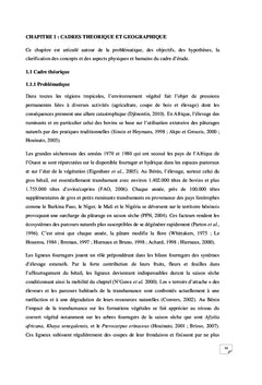 Dynamique des écosystèmes,vulnérabilité des ligneux fourragers à Savè