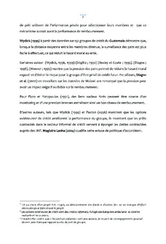 Analyse de l'efficacité de crédit de groupe au sein des IMF en RDC