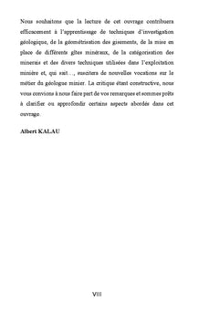 Controle geologique de l'exploitation miniere : Tome I