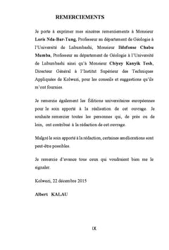 Controle geologique de l'exploitation miniere : Tome I