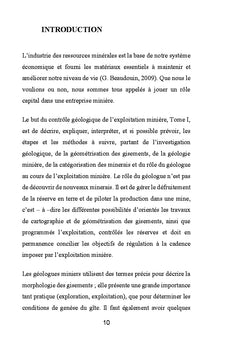 Controle geologique de l'exploitation miniere : Tome I