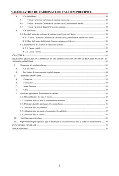 Valorisation du carbonate de calcium precipite