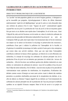 Valorisation du carbonate de calcium precipite