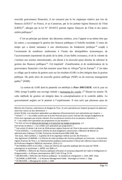La specialite des credits a l'epreuve du budget programme au Cameroun