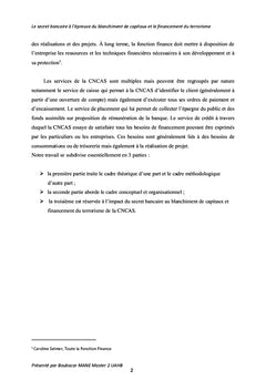 Le secret bancaire: blanchiment de capitaux, financement du terrorisme