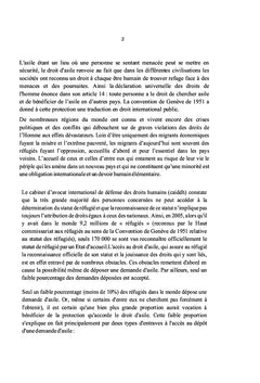 Droit doctrinal et jurisprudentiel sur le droit d'asile