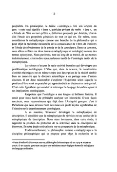 Individus et ontologie chez P.F. Strawson