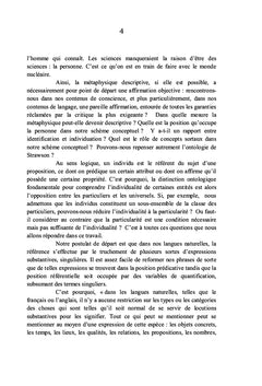 Individus et ontologie chez P.F. Strawson