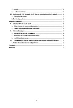 Caracterisation de l'Huile Essentielle du clou de girofle