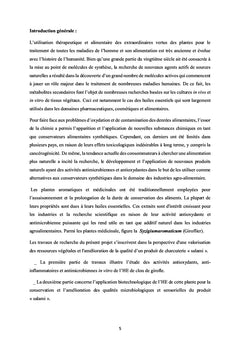 Caracterisation de l'Huile Essentielle du clou de girofle