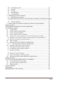 Fabrication et maintenance des foyers améliorés au charbon à bois