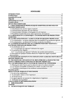 Amelioration des methodes d'exploitations agricoles