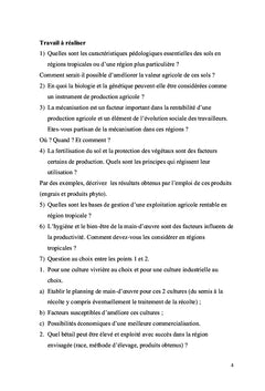 Amelioration des methodes d'exploitations agricoles