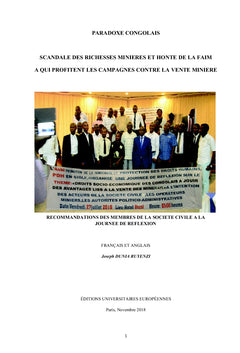 Paradoxe congolais, scandale des richesses minieres et honte de la faim