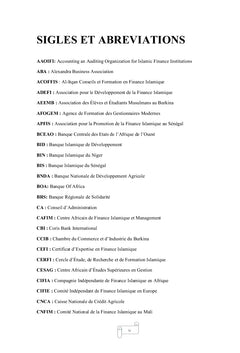 Contribution de la finance islamique a l'inclusion financiere des PME