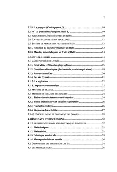 Diagnostic de la culture fruitiere dans la Commune de l'Arcahaie