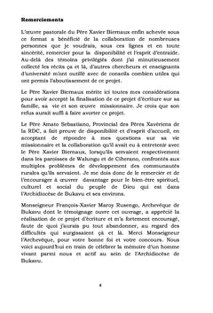 L'oeuvre pastorale du Pere Xavier Biernaux