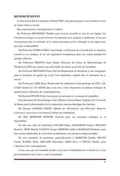 Etude des polysaccharides bioactifs de Cryptolepis sanguinolenta