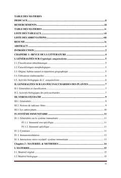 Etude des polysaccharides bioactifs de Cryptolepis sanguinolenta