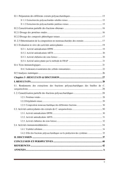 Etude des polysaccharides bioactifs de Cryptolepis sanguinolenta