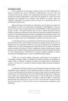 Effets de trois corchorus sur la croissance du Clarias anguillaris