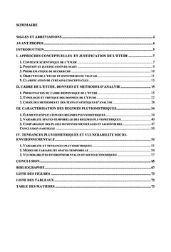 Regimes des pluies et vulnerabilites environnementales en Centrafrique