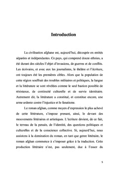 La litterature afghane contemporaine