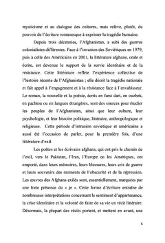 La litterature afghane contemporaine