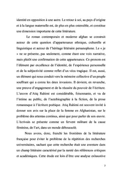 La litterature afghane contemporaine