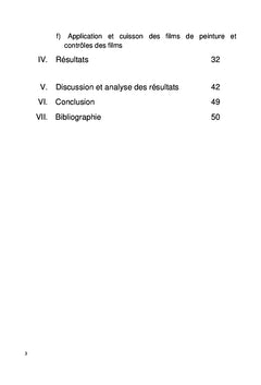 Resines et Peintures Polyesters Satures:Formulations et Essais