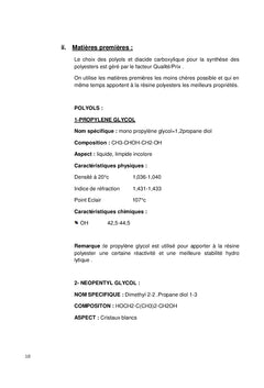 Resines et Peintures Polyesters Satures:Formulations et Essais