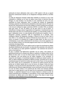 Gestion de l'eau et de l'environnement