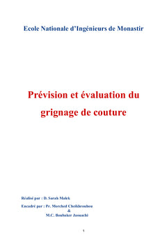 Prevision et evaluation du grignage de couture