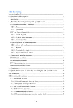 Prevision et evaluation du grignage de couture