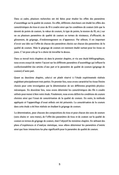 Prevision et evaluation du grignage de couture