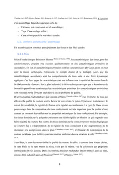 Prevision et evaluation du grignage de couture