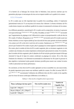 Prevision et evaluation du grignage de couture