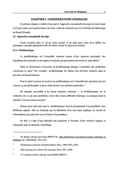 Problématique de la relance des activités minières