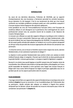 SECRET MeDICAL ET VIH/SIDA: Information du partenaire